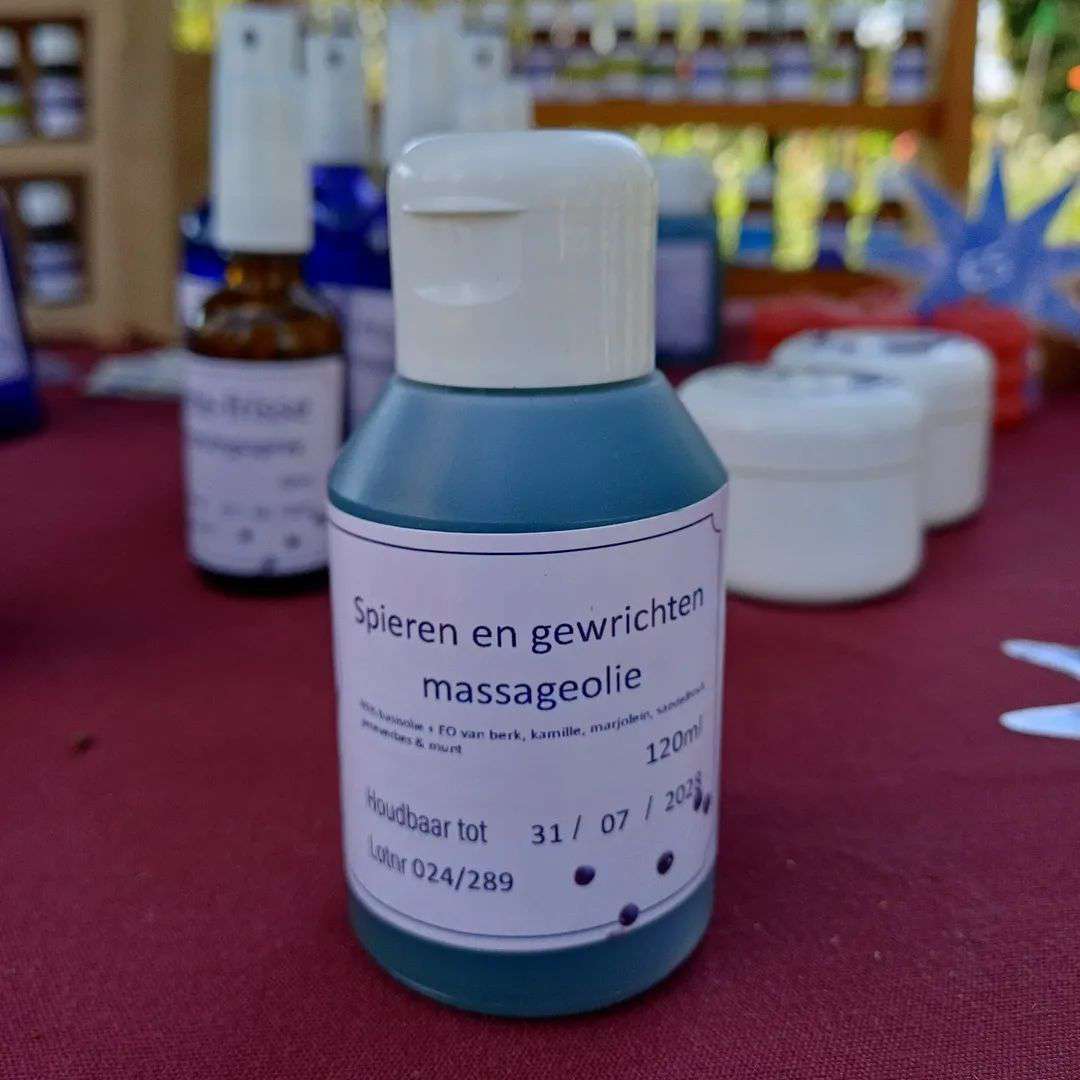 Spier- en gewrichten-samenstelling massage-olie in stevige knijpfles 120 ml